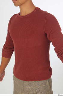 Nathaniel casual dressed red sweater upper body 0002.jpg